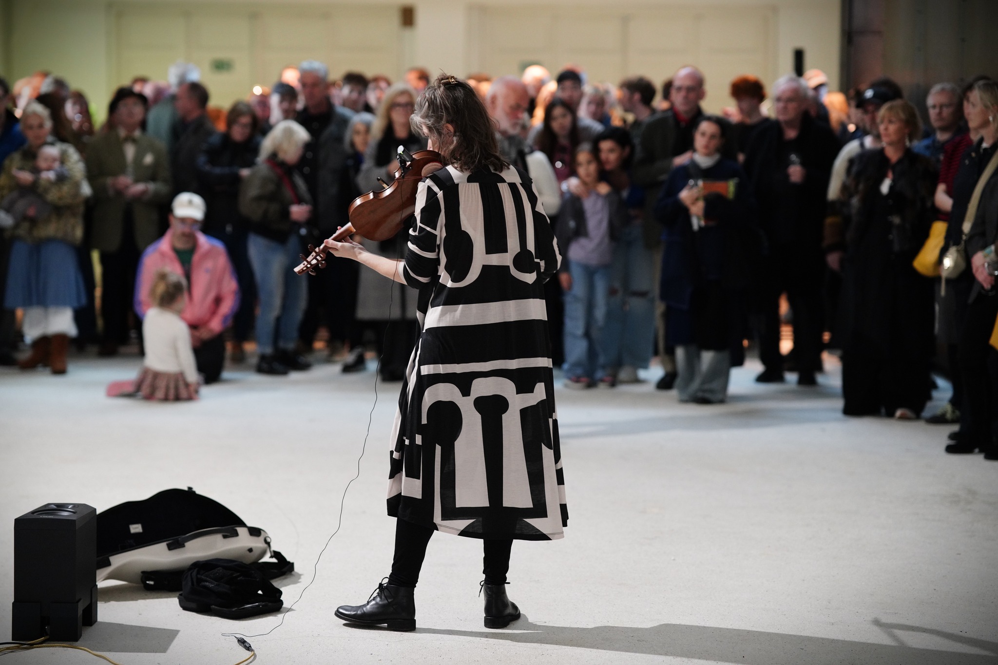 Halla Steinunn Stefánsdóttir performing in Hafnarhús