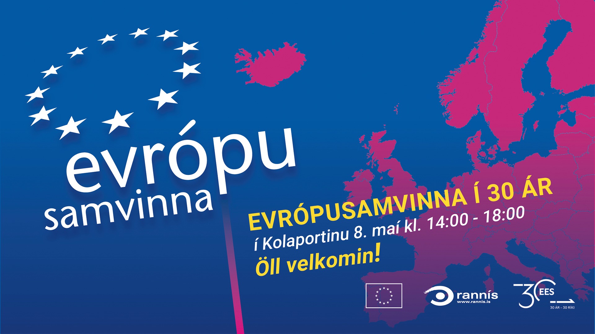 Rannís Event for European Cooperation for 30 years