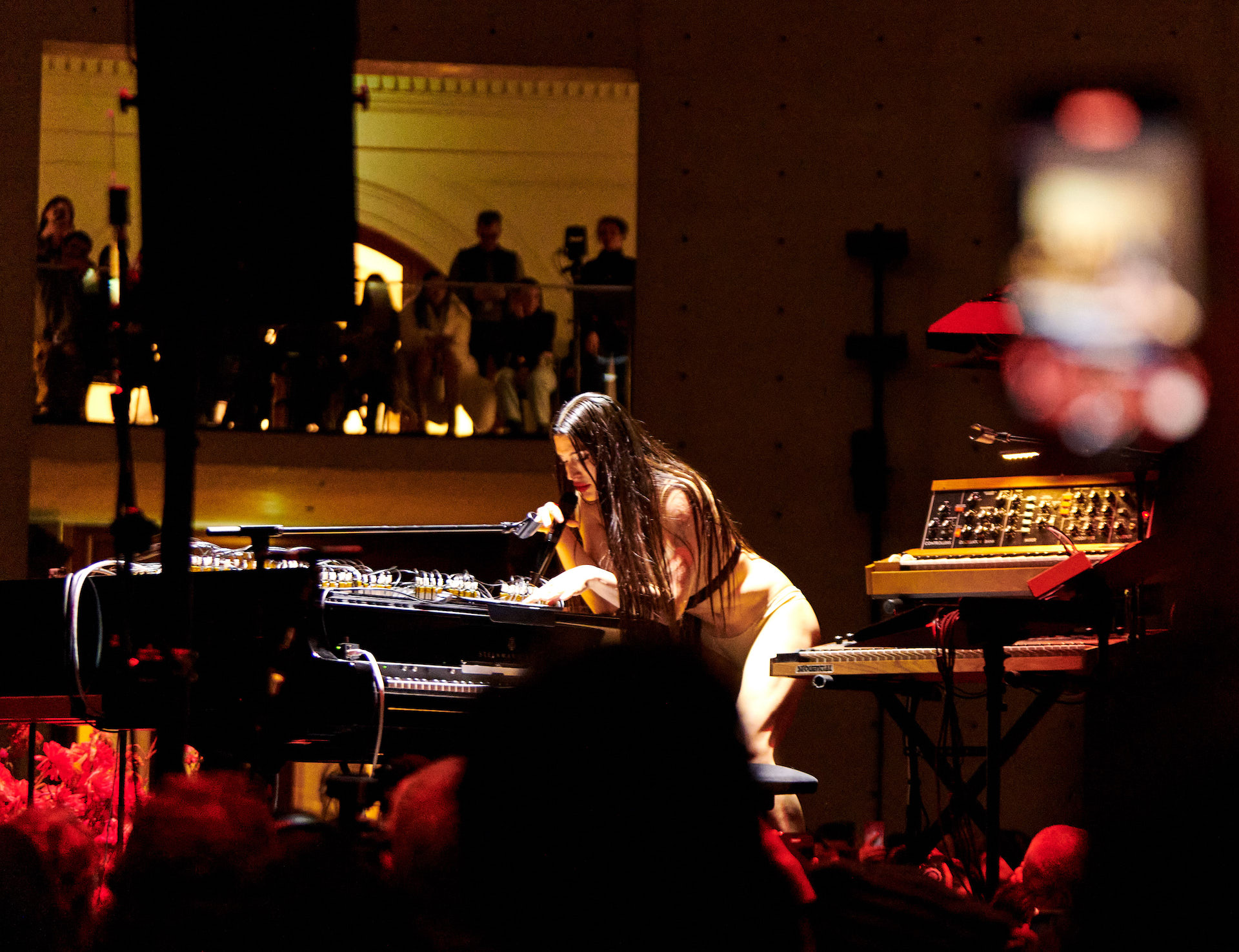 Arca performing on the MRP. Courtesy of Pinault Collection. Photo: Léonard Méchineau.